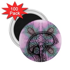 Tourette Syndrome Epilepsy Brain 2 25  Magnets (100 Pack)  by pakminggu