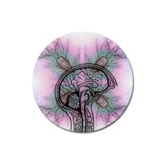 Tourette Syndrome Epilepsy Brain Magnet 3  (round) by pakminggu