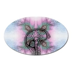 Tourette Syndrome Epilepsy Brain Oval Magnet by pakminggu