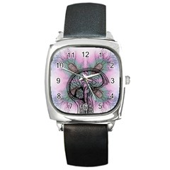 Tourette Syndrome Epilepsy Brain Square Metal Watch by pakminggu