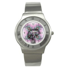 Tourette Syndrome Epilepsy Brain Stainless Steel Watch by pakminggu