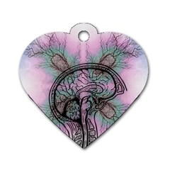 Tourette Syndrome Epilepsy Brain Dog Tag Heart (one Side) by pakminggu