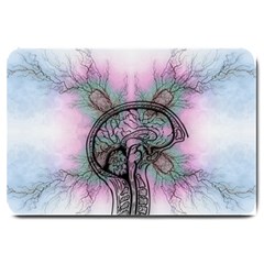 Tourette Syndrome Epilepsy Brain Large Doormat by pakminggu