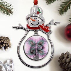 Tourette Syndrome Epilepsy Brain Metal Snowman Ornament by pakminggu