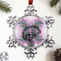 Tourette Syndrome Epilepsy Brain Metal Large Snowflake Ornament by pakminggu