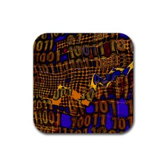 Binary Code Transformation Rubber Coaster (square) by pakminggu