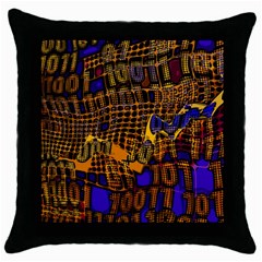 Binary Code Transformation Throw Pillow Case (black) by pakminggu