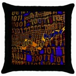 Binary Code Transformation Throw Pillow Case (Black) Front