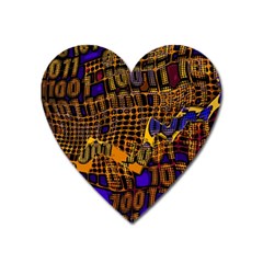 Binary Code Transformation Heart Magnet by pakminggu