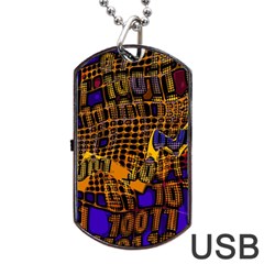 Binary Code Transformation Dog Tag Usb Flash (two Sides) by pakminggu