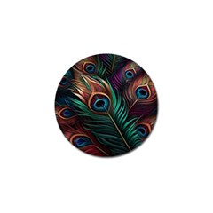 Peacock Feathers Nature Feather Pattern Golf Ball Marker (4 Pack) by pakminggu