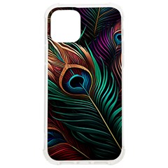 Peacock Feathers Nature Feather Pattern Iphone 12/12 Pro Tpu Uv Print Case by pakminggu