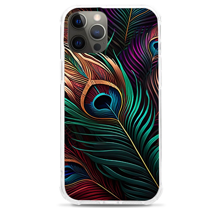 Peacock Feathers Nature Feather Pattern iPhone 12 Pro max TPU UV Print Case