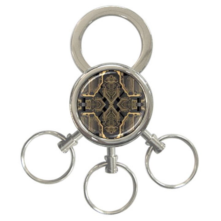 Brain Technology Data Digital 3-Ring Key Chain