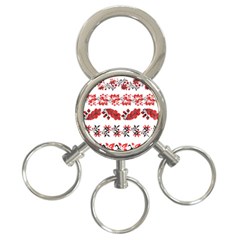 Ukraine Scheme Pattern Kit Ornament Plants 3-ring Key Chain by pakminggu