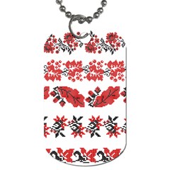 Ukraine Scheme Pattern Kit Ornament Plants Dog Tag (one Side) by pakminggu