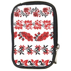 Ukraine Scheme Pattern Kit Ornament Plants Compact Camera Leather Case by pakminggu