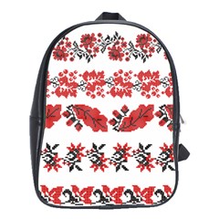 Ukraine Scheme Pattern Kit Ornament Plants School Bag (large) by pakminggu