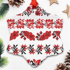 Ukraine Scheme Pattern Kit Ornament Plants Snowflake Ornament (two Sides) by pakminggu