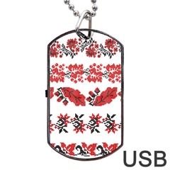 Ukraine Scheme Pattern Kit Ornament Plants Dog Tag Usb Flash (one Side) by pakminggu