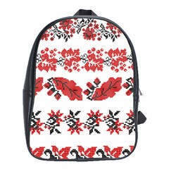 Ukraine Scheme Pattern Kit Ornament Plants School Bag (xl) by pakminggu