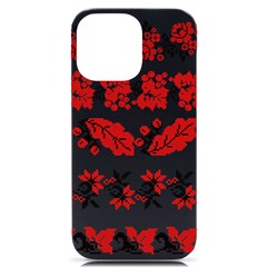 Ukraine Scheme Pattern Kit Ornament Plants Iphone 14 Pro Max Black Uv Print Case by pakminggu