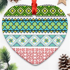 Ukraine Ornament Pattern Symbolism Geometric Ornament (heart) by pakminggu