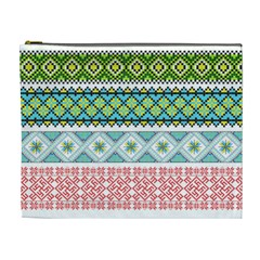 Ukraine Ornament Pattern Symbolism Geometric Cosmetic Bag (xl) by pakminggu