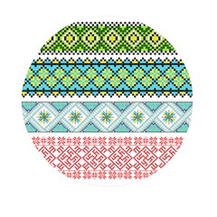 Ukraine Ornament Pattern Symbolism Geometric Mini Round Pill Box (pack Of 3) by pakminggu