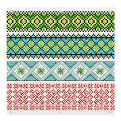 Ukraine Ornament Pattern Symbolism Geometric Banner And Sign 4  X 4  by pakminggu