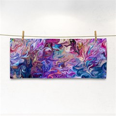 Painted Flames Hand Towel by kaleidomarblingart