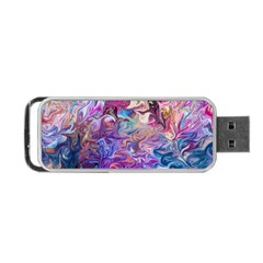 Painted Flames Portable Usb Flash (one Side) by kaleidomarblingart