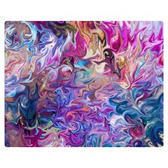 Painted Flames Two Sides Premium Plush Fleece Blanket (medium) by kaleidomarblingart