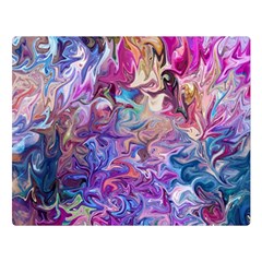 Painted Flames Two Sides Premium Plush Fleece Blanket (large) by kaleidomarblingart