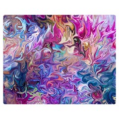 Painted Flames Premium Plush Fleece Blanket (medium) by kaleidomarblingart