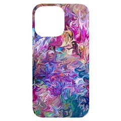 Painted Flames Iphone 14 Pro Max Black Uv Print Case by kaleidomarblingart