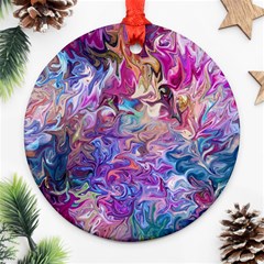 Painted Flames Ornament (round) by kaleidomarblingart