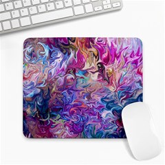 Painted Flames Large Mousepad by kaleidomarblingart