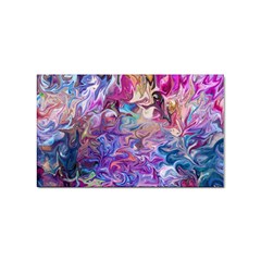 Painted Flames Sticker (rectangular) by kaleidomarblingart