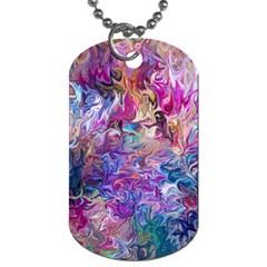 Painted Flames Dog Tag (one Side) by kaleidomarblingart