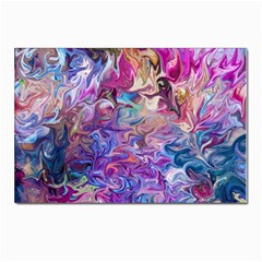 Painted Flames Postcard 4 x 6  (pkg Of 10) by kaleidomarblingart