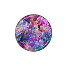 Painted Flames Hat Clip Ball Marker by kaleidomarblingart