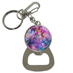 Painted Flames Bottle Opener Key Chain by kaleidomarblingart