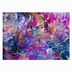 Painted Flames Large Glasses Cloth (2 Sides) by kaleidomarblingart