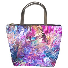 Painted Flames Bucket Bag by kaleidomarblingart