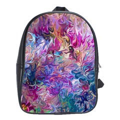 Painted Flames School Bag (large) by kaleidomarblingart