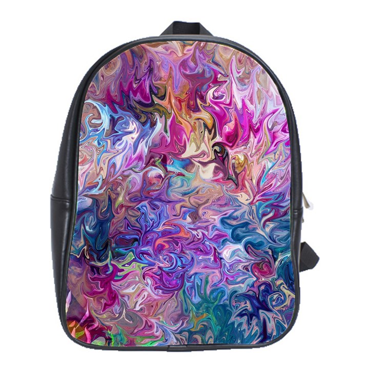 Painted flames School Bag (Large)