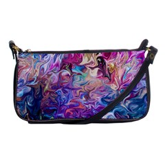 Painted Flames Shoulder Clutch Bag by kaleidomarblingart