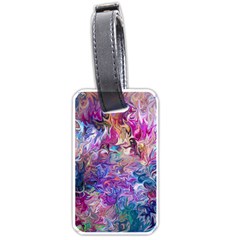 Painted Flames Luggage Tag (one Side) by kaleidomarblingart