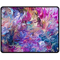 Painted Flames Fleece Blanket (medium) by kaleidomarblingart